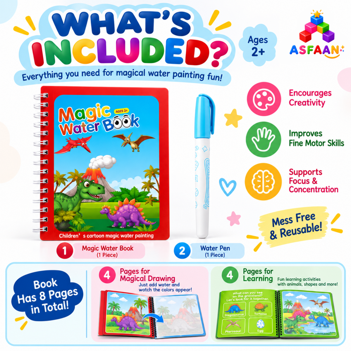 Magic Water Drawing Books for Kids