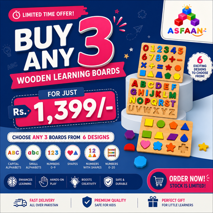 Buy 3 Wooden Learning Puzzles for just 1,399/-