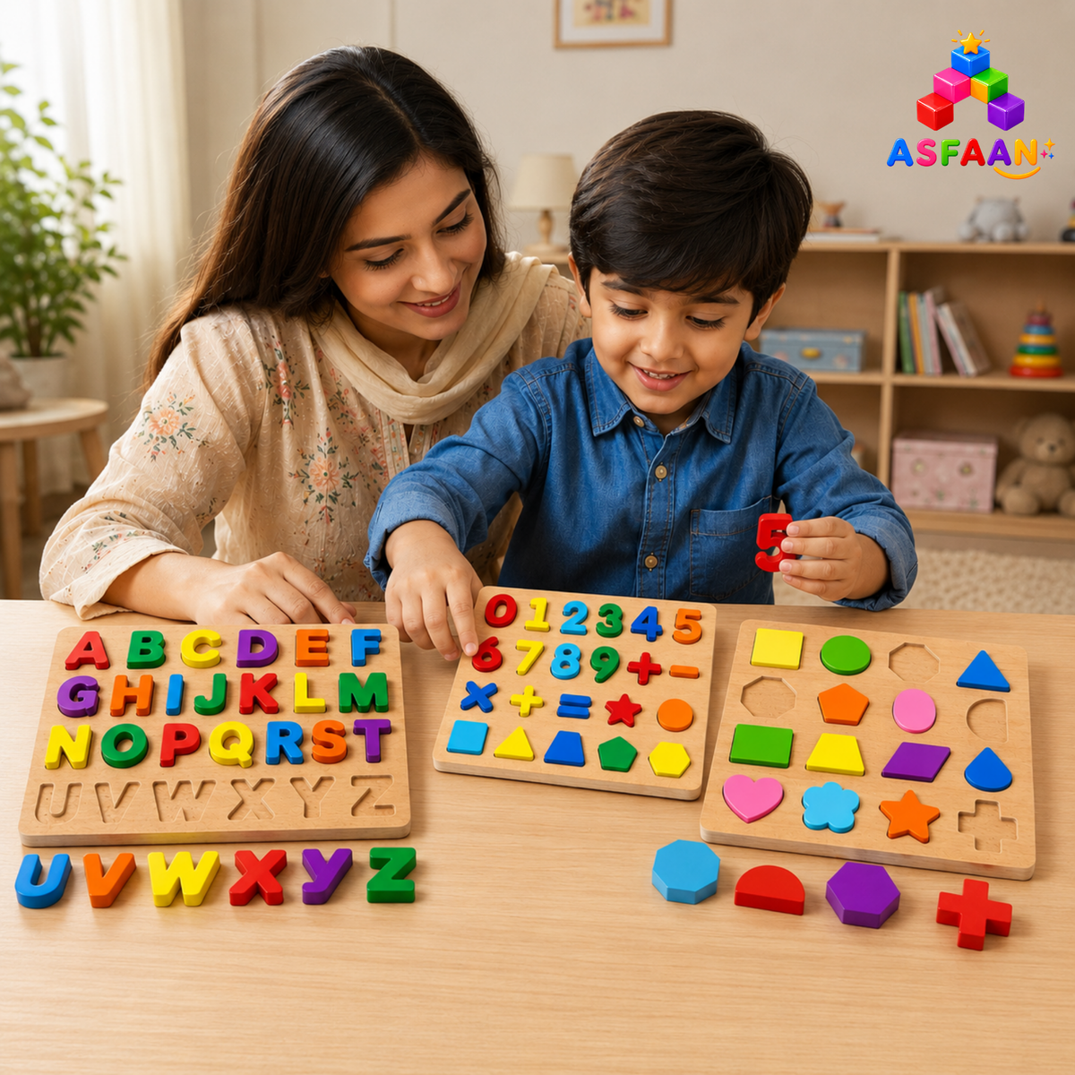 Buy 3 Wooden Learning Puzzles for just 1,399/-