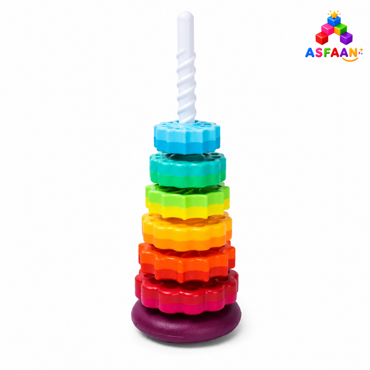 Rainbow Tower 5 Pcs Spinning Circle | Spinning Circle Toy For Kids