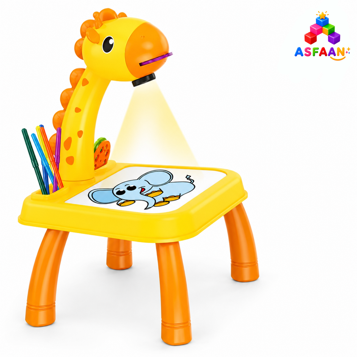 3 In 1 Kids Drawing Projector Table (Random Color)