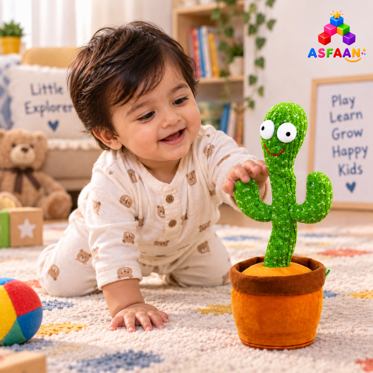 Dancing & Talking Cactus Toy – Rechargeable Interactive Toy for Kids