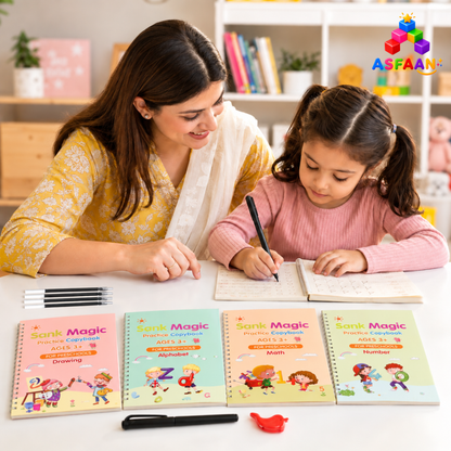 Magic Practice Copybooks – 4 Books Learning & Writing Set for Kids