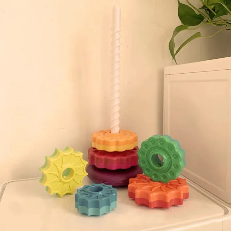 Rainbow Tower 5 Pcs Spinning Circle | Spinning Circle Toy For Kids