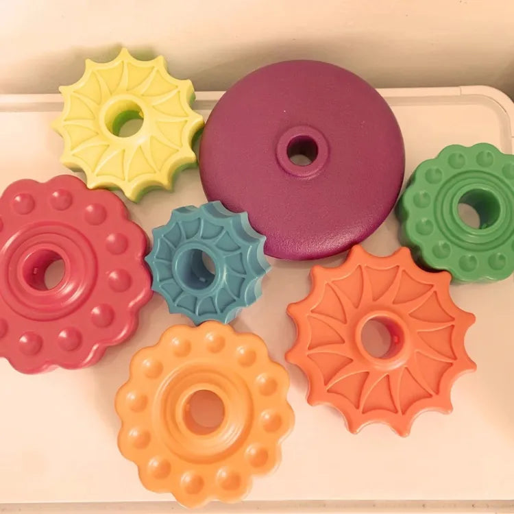Rainbow Tower 5 Pcs Spinning Circle | Spinning Circle Toy For Kids