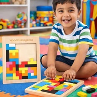 Wooden Intelligence 40 Pcs Russian Puzzle Blocks