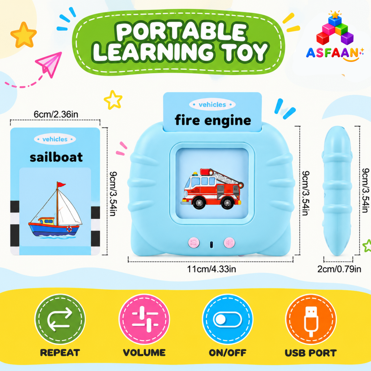 Talking Flash Card Reader – Interactive Learning Toy for Kids