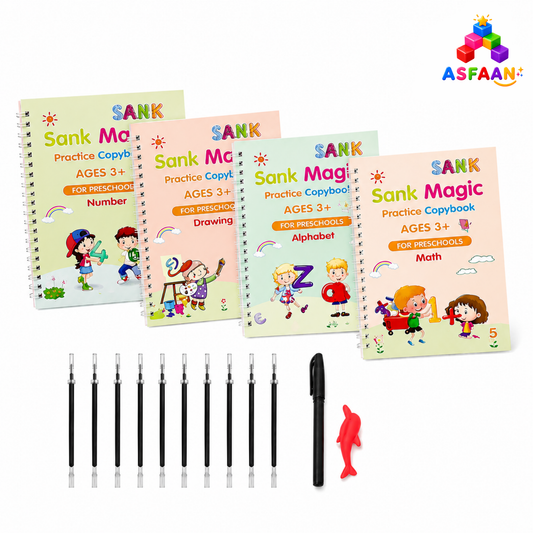 Magic Practice Copybooks – 4 Books Set for Kids
