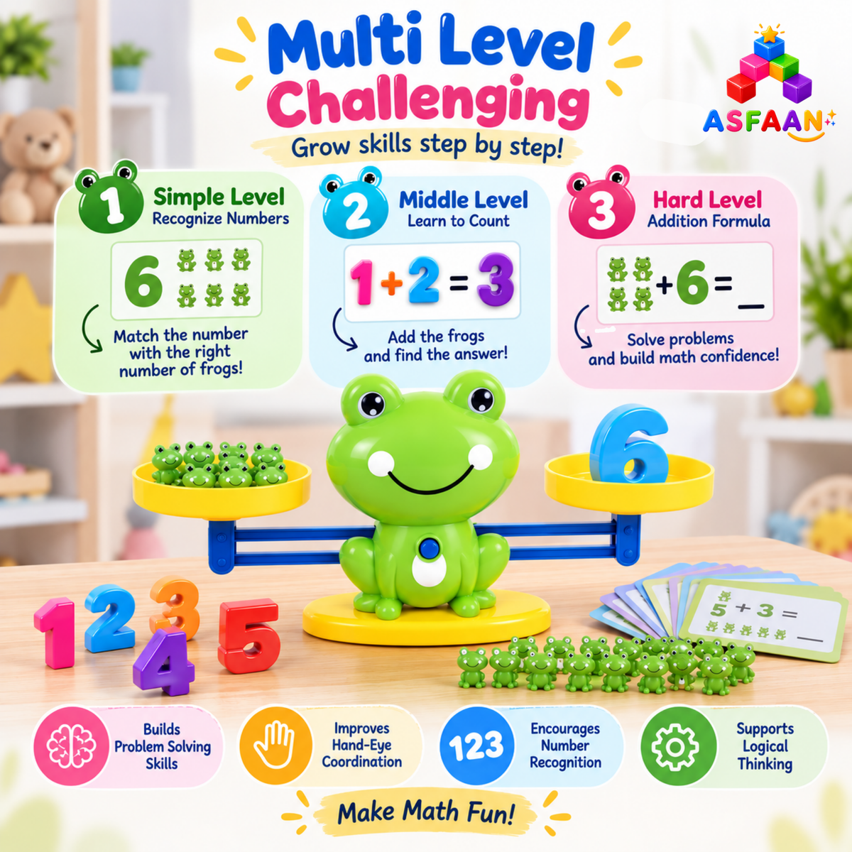 Frog Balance Scale Game - Number Learning Toy for Kids
