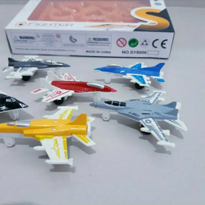 6pc Mini Diecast Fighter Jets Toy Set