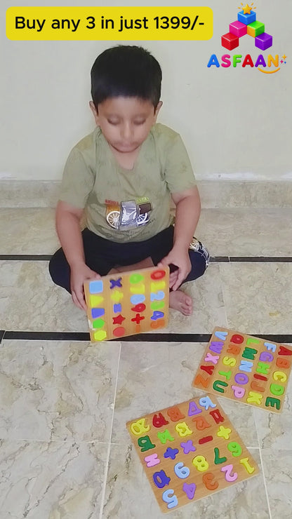 Buy 3 Wooden Learning Puzzles for just 1,399/-