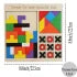 Wooden 3 in 1 Puzzle Toy (Tetris, Tangram & Tic-Tac-Toe)